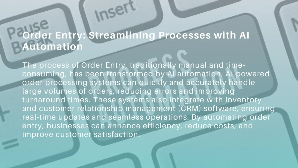 Order entry